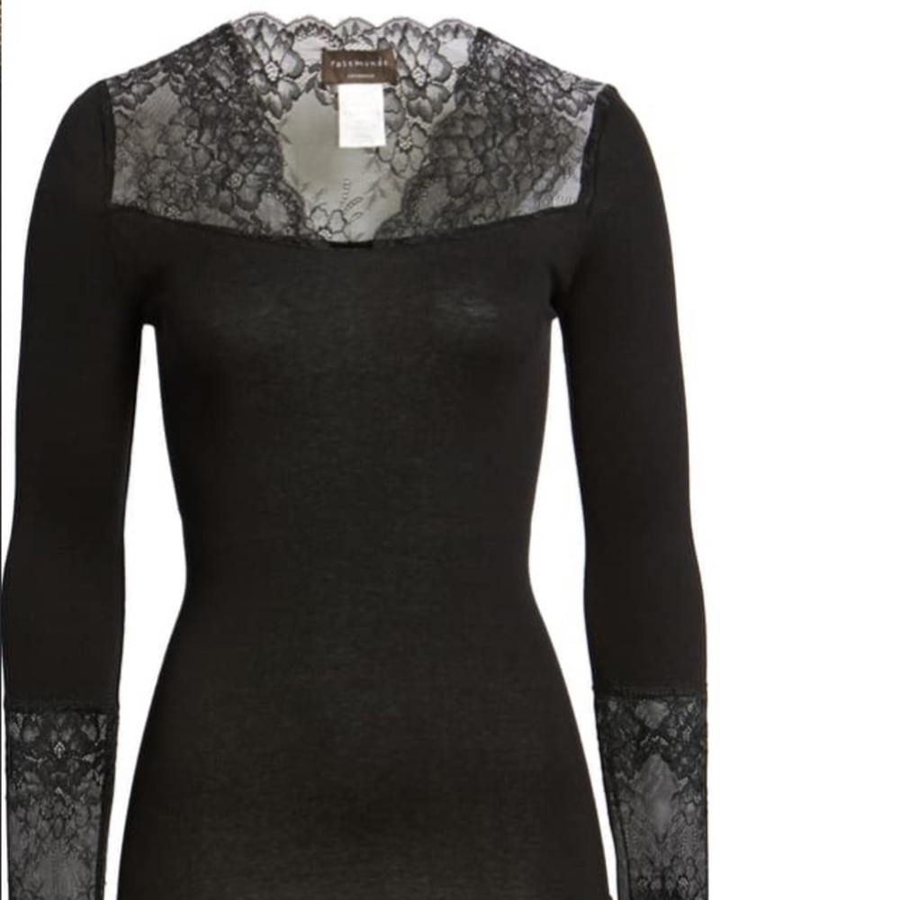 🛍Rosemunde Rose Lace Silk Top